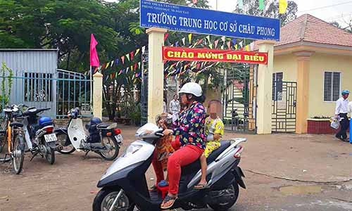 Trường THCS Châu Phong - nơi Quách Tỉnh dạy học. (Ảnh: Internet) Trường THCS Châu Phong - nơi Quách Tỉnh dạy học. (Ảnh: Internet)