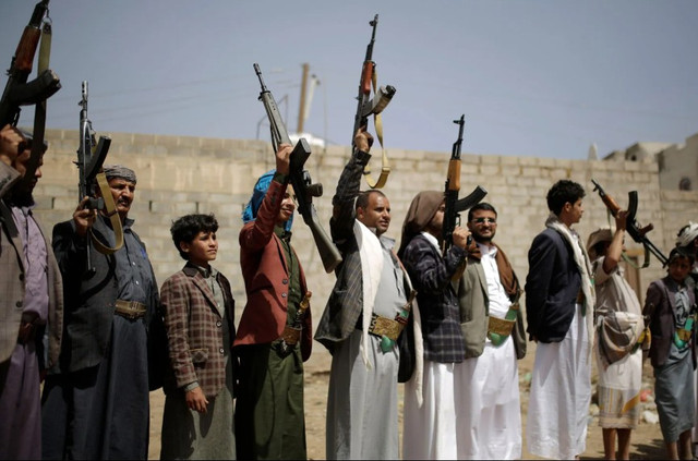Lực lượng Houthi. Ảnh: Britannica. houthi.png