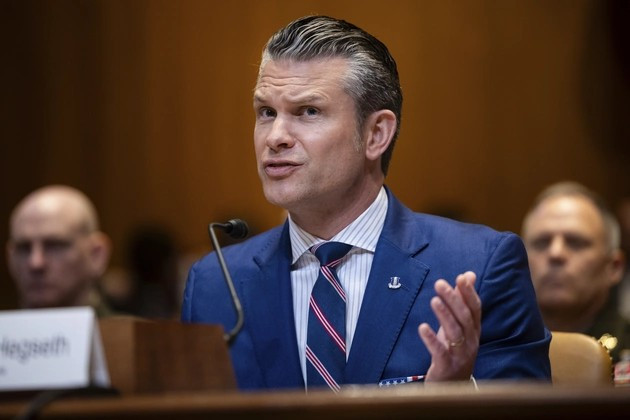 Bộ trưởng Quốc phòng Mỹ Pete Hegseth. Ảnh: Politico. my2.png