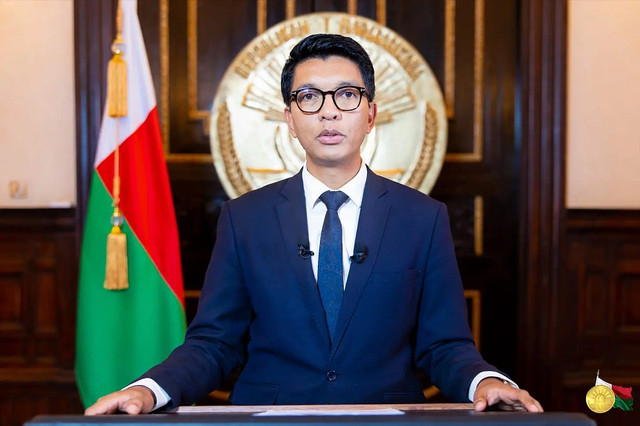 Tổng thống Madagascar Rajoelina. Ảnh: The Cable. madagascar.png