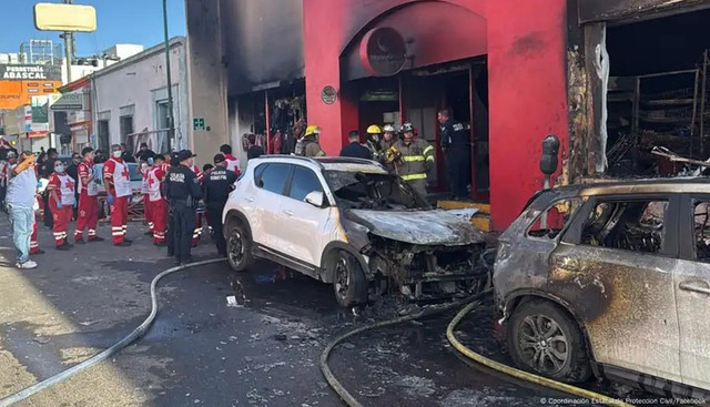 Vụ cháy nổ tại cửa hàng ở Mexico hôm 1/11 đã khiến hàng chục người thương vong. Ảnh: Facebook. chay1.png