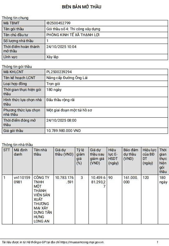 Biên bản mở thầu. Nguồn: MSC bbmt-7184.jpg
