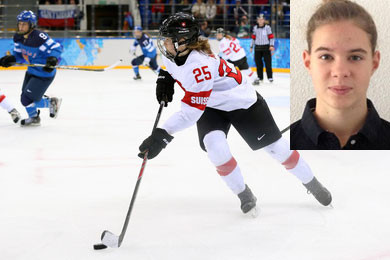 6. Alina Muller: Ở tuổi 15, Alina là một trong những VĐV trẻ tuổi nhất của Thụy Sỹ tham gia tranh tài ở Sochi. Cô bé chơi ở vị trí tuyến trên trong tuyển hockey trên băng. Năm 2013, Alina giành HCV ở giải Vô địch thế giới U19. Còn anh cô bé là Micro Muller - là một cầu thủ hockey chuyên nghiệp chơi ở giải NHL.