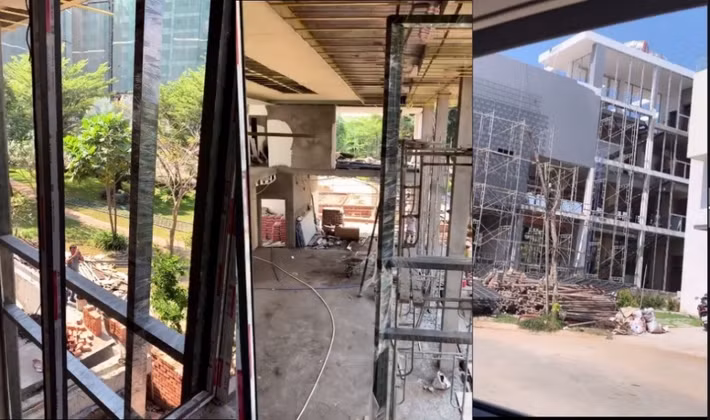 Trước đó, siêu mẫu Ngọc Trinh đăng tải trên trang cá nhân đoạn clip ghi lại quá trình tu sửa, hoàn thiện căn biệt thự sang trọng tại TP HCM.