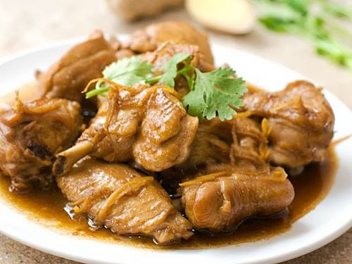 Gà rim gừng.