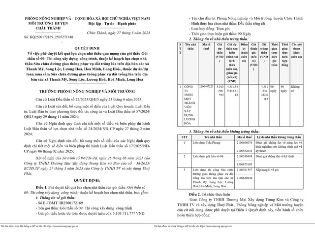 Trích quyết định số KQ2500172169_2505271348 phê duyệt cho Công ty TNHH MTV Xây dựng Lương Hòa (Nguồn MSC) qd-348-trich.jpg