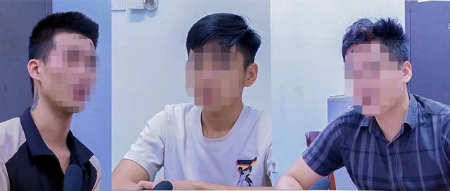 Ba công dân của Vĩnh Long vừa được đưa về từ Campuchia (Ảnh: Công an Vĩnh Long) 7.jpg