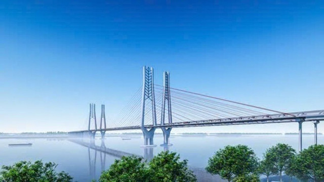 Phối cảnh cầu Cần Thơ 2 kết hợp đường bộ và đường sắt. (Ảnh: Ban Quản lý dự án Mỹ Thuận) phoi-canh-cau-can-tho-2-8744.jpg