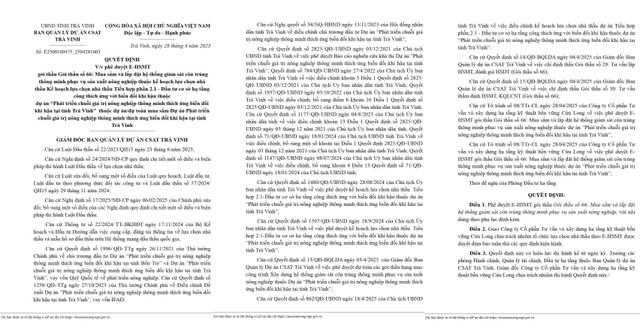 Trích Quyết định phê duyệt E-HSMT số E2500160475_2504281603 ngày 28/04/2025 của Ban Quản lý Dự án CSAT Trà Vinh qd-603-trich.jpg