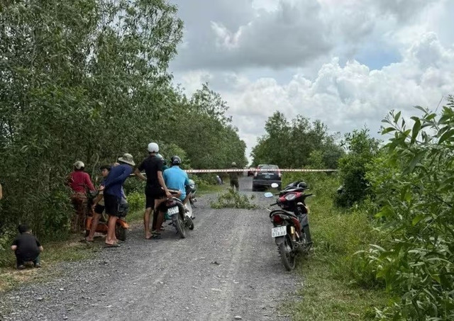 Hiện trường thi thể được phát hiện tại xã Bình Hiệp (tỉnh Tây Ninh). 1.jpg