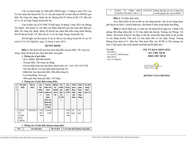 Trích quyết định số KQ2500144430_2505281100 phê duyệt cho Công ty TNHH Hữu Thịnh trúng thầu (Nguồn MSC) qd-011-trich.jpg