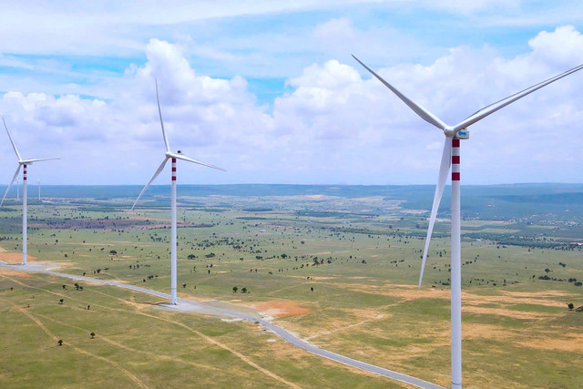 Lâm Đồng có nhiều dự án điện gió ở phía Đông tỉnh đã xây dựng, hoàn thành nhưng vướng quy hoạch khoáng sản titan (Ảnh tư liệu)