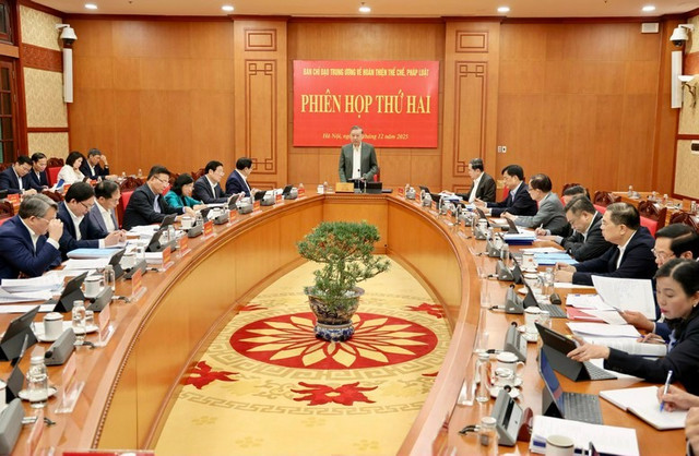 Phiên họp thứ hai dưới sự chủ trì của đồng chí Tổng Bí thư Tô Lâm, Trưởng Ban Chỉ đạo - Ảnh: VGP/Lan Anh