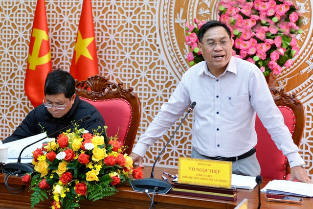 Đồng chí Võ Ngọc Hiệp, Tỉnh ủy viên, Phó Chủ tịch UBND tỉnh Lâm Đồng yêu cầu các sở, ngành rà soát các nội dung trọng tâm