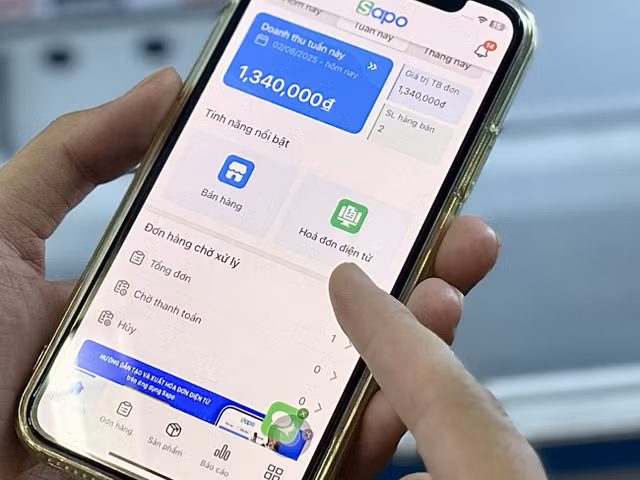Hộ kinh doanh có thể quản lý tồn kho, lên đơn bán hàng, thanh toán, phát hành hóa đơn ngay trên điện thoại