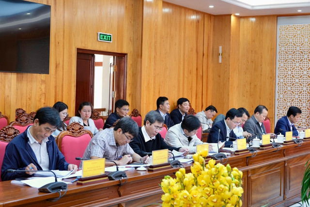 Các đại biểu tham dự buổi làm việc