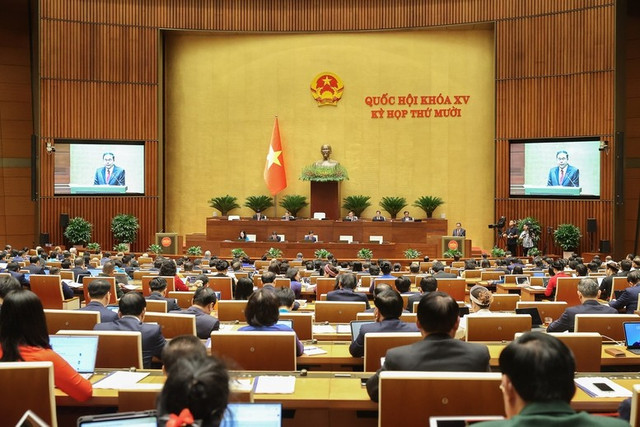 Phiên khai mạc Kỳ họp thứ 10, Quốc hội khoá XV - Ảnh: VGP/Nhật Bắc Phiên khai mạc Kỳ họp thứ 10, Quốc hội khoá XV - Ảnh: VGP/Nhật Bắc