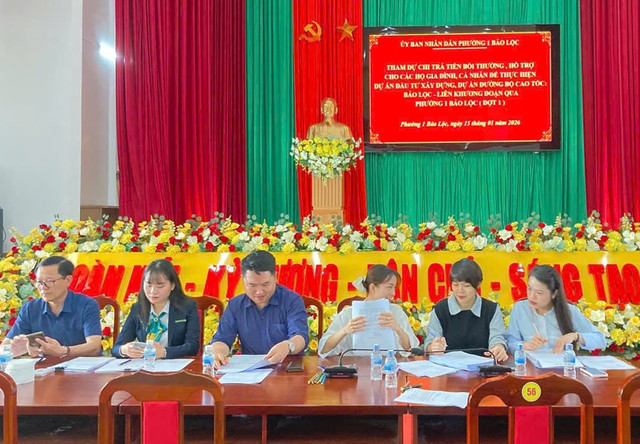 Chi trả bồi thường, hỗ trợ, tái định cư các dự án cao tốc tại Phường 1 Bảo Lộc