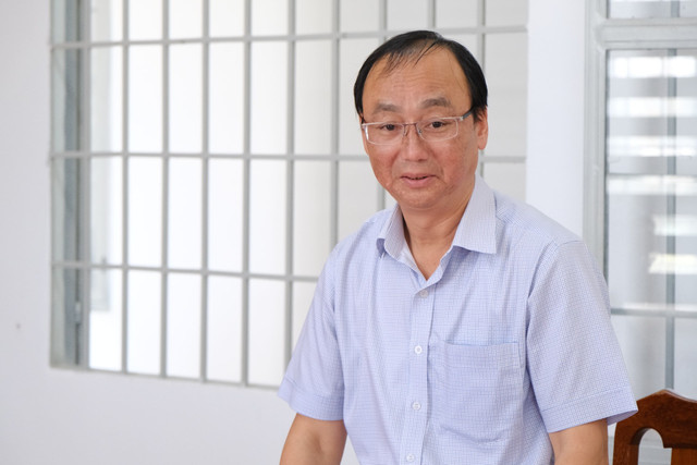 Đồng chí Bùi Xuân Quý, Bí thư Đảng ủy, Chủ tịch HĐND xã Bảo Lâm 4 báo cáo công tác chuẩn bị bầu cử trên địa bàn