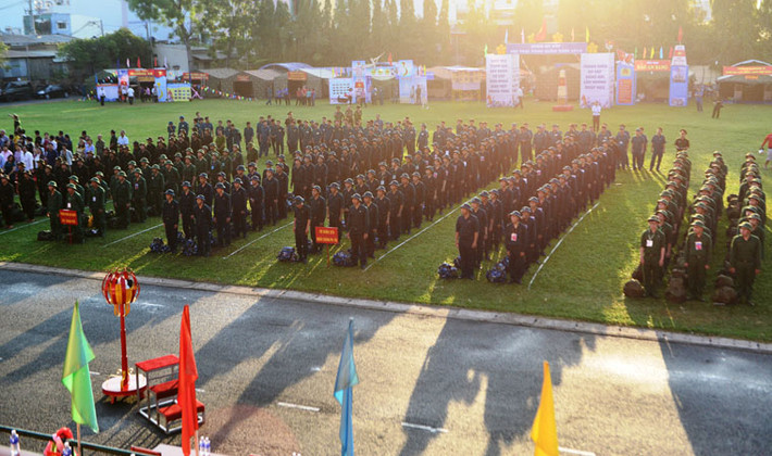 Tất cả các tân binh đều chung lời hứa sẽ quyết tâm hoàn thành xuất sắc mọi nhiệm vụ được giao để góp phần vào sự nghiệp xây dựng quân đội cách mạng chính quy, tinh nhuệ...