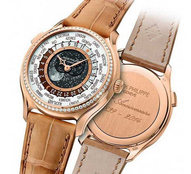 Patek Philippe được làm từ vàng hồng nguyên chất 18 carat và dây da cá sấu thật. Giá của sản phẩm này được ước tính là 98.000 USD.
