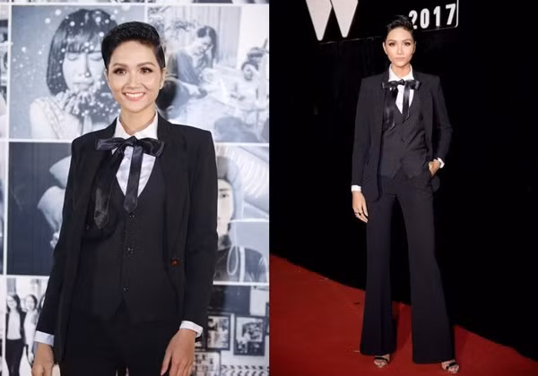 Không ngại thử với phong cách menswear, hình ảnh này của H'Hen Niê cũng là "điểm cộng" trong hành trình tìm thấy sự hoàn hảo nhất cho người đẹp.