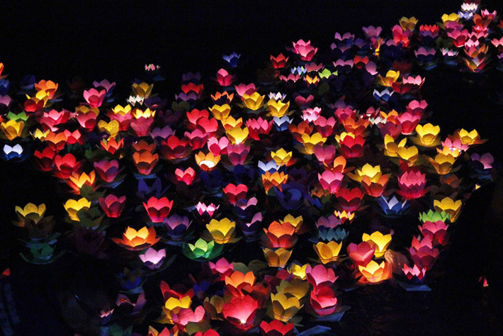 Đêm hoa đăng ở TP HCM.