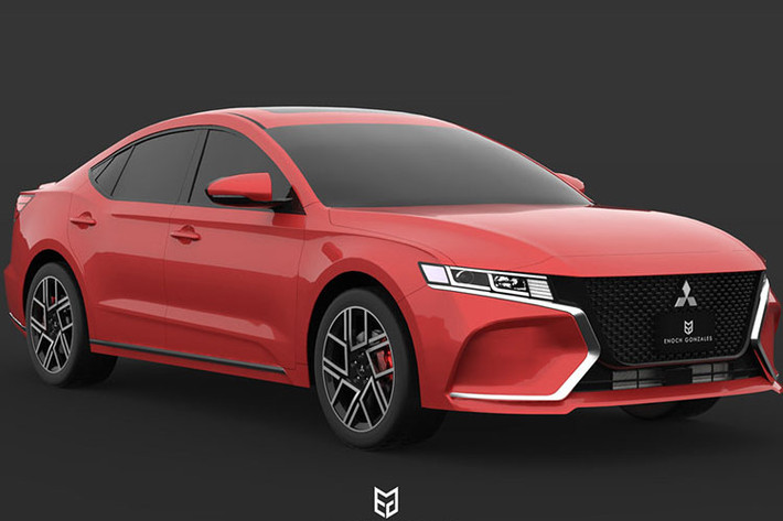 Theo đó, bản phác thảo mẫu sedan tầm trung Mitsubishi được thiết kế có kiểu dáng mới nhất được áp dụng lên chiếc sedan bốn cửa truyền thống.