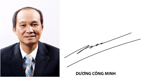 8. Ông Dương Công Minh Chữ ký của ông Dương Công Minh - Chủ tịch Him Lam Group, LienViet Postbank được chú ý bởi sự khó nhìn nhưng thanh thoát của nó. Ảnh: Việt Báo.