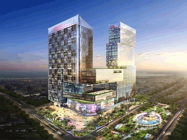 Sau khi được giao đất, chủ đầu tư khởi công dự án và dự kiến đi vào sử dụng năm 2011. Thế nhưng 10 năm trôi qua, dự án vẫn gần như dậm chân tại chỗ. Ảnh: DĐDN.