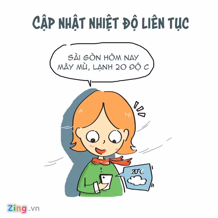 Thao tác đầu tiên khi thức dậy của người sống ở Sài Gòn vào lúc này đó là mở điện thoại xem thời tiết. Sẽ hụt hẫng đôi chút nếu hôm nay nhiệt độ lại bắt đầu ấm lên.