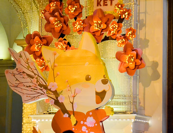 Bức tranh Xuân Đắc Lộc như một lời chúc cho năm mới nhiều may mắn, hạnh phúc, thành công