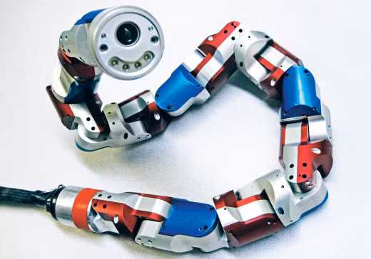 Robot rắn có thể trườn qua các tòa nhà đổ nát để tìm kiếm người mắc kẹt. Nó cũng giúp định vị người còn sống. Ảnh: RobotWorx.