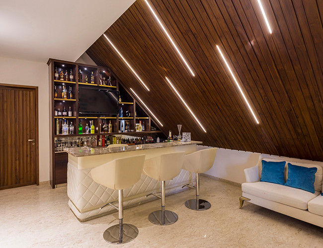 Khu vực quầy bar nhẹ nhàng.