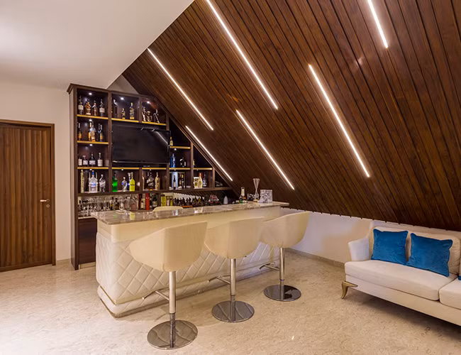 Khu vực quầy bar nhẹ nhàng.