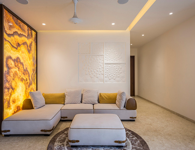 Phòng khách được thiết kế nhằm tạo ra không gian sống tiện nghi cho gia đình.