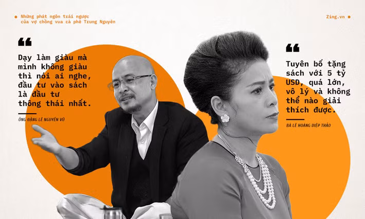 Bà Lê Hoàng Diệp Thảo cũng đã phản đối gay gắt việc Trung Nguyên thực hiện chương trình quảng bá, tặng sách với ngân sách 5 tỷ USD. "5 tỷ USD, tương đương hơn 110.000 tỷ đồng, một con số quá lớn, vô lý và không thể nào giải thích được. Thử làm phép tính, nếu 2 USD/cuốn sách thì với 200 triệu cuốn, tổng tiền cũng chỉ là 400 triệu USD. Vậy số tiền chênh lệch gấp gần 10 lần kia sẽ đi về túi ai?".