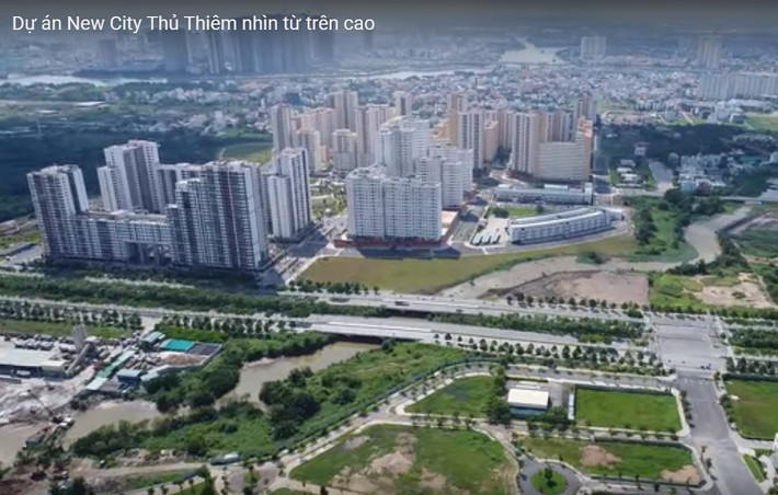 Dự án New City nhìn từ trên cao. Ảnh chụp màn hình: Youtube.