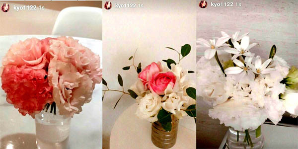 Nhiều lọ hoa tươi đắt tiền cũng được diễn viên Song Hye Kyo khoe khéo trên trang mạng cá nhân của mình.