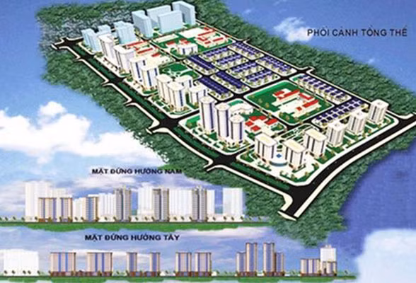 Một trong những Dự án chậm tiến độ tiêu biểu nhất phải kể tới là Dự án Khu đô thị mới Thịnh Liệt do Tổng công ty xây dựng Licogi làm chủ đầu tư. Dự án có diện tích khoảng 35 ha, dự kiến xây dựng khu đô thị sầm uất, hiện đại. Ảnh: Internet.