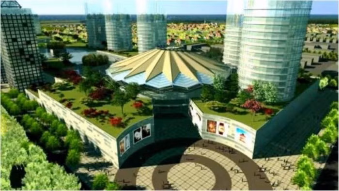 Dự án khu đô thị AIC Mê Linh tại xã Tiền Phong (huyện Mê Linh) của Công ty CP Bất động sản AIC Từng được coi là “điểm nhấn nổi bật”, “dự án vàng” tại địa bàn huyện Mê Linh có diện tích đất khoảng hơn 940.000m2. Ảnh: Thương hiệu và Pháp luật.