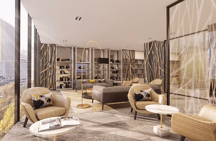 38 tầng căn hộ của dự án sẽ có khoảng 1.076 căn hộ cao cấp, diện tích từ 50 - 200m2. Dự án khởi công quý I/2018, dự kiến bàn giao năm 2021. Ảnh: alphacity.net.