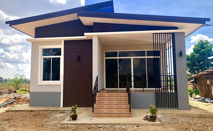 Phá vỡ phong cách truyền thống, nhà cấp 4 mái lệch toát lên phong cách hiện đại, không gian hài hòa là lựa chọn phổ biến của nhiều gia đình trẻ.