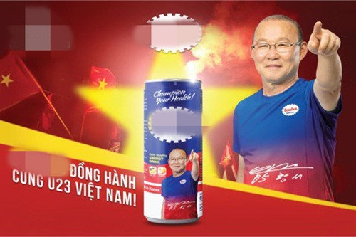 Kể từ khi quảng cáo có xuất hiện hình ảnh ông Park Hang Seo, nhãn hàng đã mang về cho công ty doanh thu lên tới 1 tỷ won (gần 900.000 USD). Ảnh: Internet.