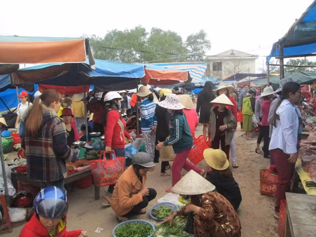 Hàng hóa là những sản phẩm nông nghiệp được người dân thu hoạch từ trong vườn đem đi bán. Ảnh: Baotainguyenmoitruong.