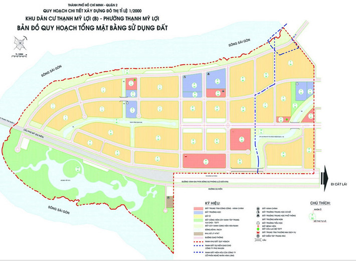 Quy hoạch các phân khu của khu vực Thạnh Mỹ Lợi B.