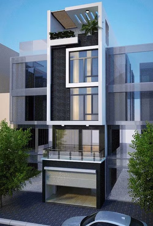 Công trình thiết kế mở, sử dụng nhiều cửa kính tạo nét trẻ trung, giúp ngôi nhà luôn tràn ngập ánh sáng tự nhiên. Ảnh: Xaydungbietthudep.