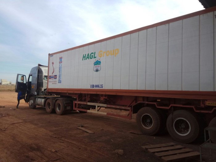 Công ty của bầu Đức xuất khẩu container ớt đầu tiên sang Trung Quốc ngày 8/12/2017.