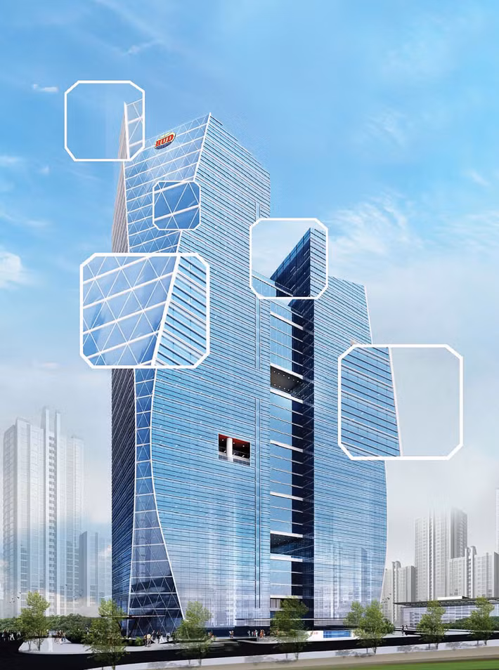 Khi bắt đầu triển khai, HUD thể hiện tham vọng với dự án có quy mô khoảng 2.000 tỷ đồng. Ảnh: Hudtower.