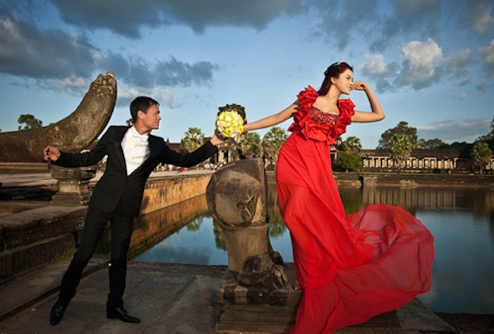 Cuối năm 2011, Vũ Thu Phương kết hôn với doanh nhân thành đạt gốc Việt Trần Thanh Hải. Anh là cháu Hoàng thân Campuchia, có gia thế giàu có. Ảnh: Vietnamnet.